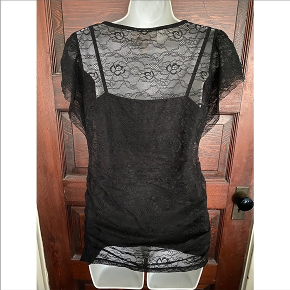 Jessica Simpson Maternity Black Lace Top S - Picture 5 of 5